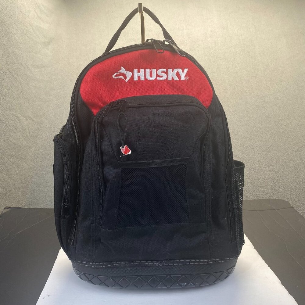 Husky Pro Tool Backpack Heavy Duty Rubber Bottom Storage Bag (H-68003-03)